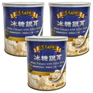 元歲本舖 冰糖銀耳 精熬細燉特級銀耳 燕窩般迷人口感 開罐即食, 900g, 3罐