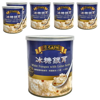 元歲本舖 冰糖銀耳 精熬細燉特級銀耳 燕窩般迷人口感 開罐即食, 900g, 6罐