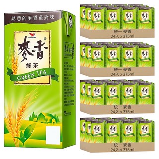 統一 麥香 綠茶, 375ml, 96入