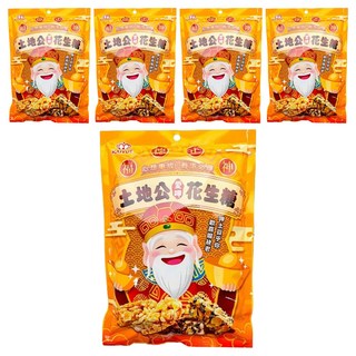 Chiao-E 巧益 土地公綜合花生糖 新版, 150g, 5包