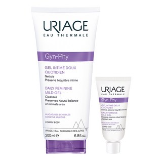 URIAGE 優麗雅 Jinbi日常女性溫和凝膠女性清潔劑+ 3ml, 200ml, 1組