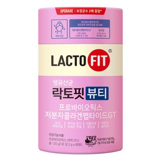 Chong Kun Dang 鍾根堂 LACTO-FIT 益生菌隨身包 Beauty版 60條入, 120g, 1罐