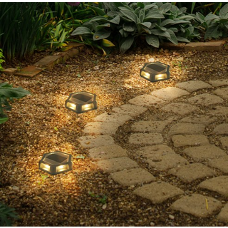 Lena Energy LED太陽能六角埋入式戶外庭院草坪燈, 單一顏色