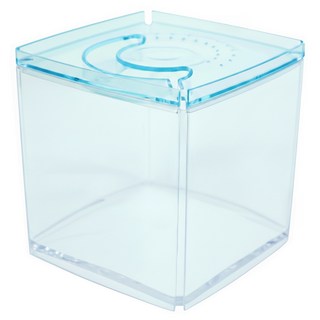 ISTA 伊士達 摩登造型缸 四角缸 可堆疊 迷你水族箱 小魚缸 多肉植物 壓克力缸 鬥魚缸 寵物缸 爬蟲缸, 藍色, 1個
