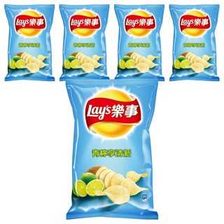 Lay's 樂事 青檸享清新味洋芋片, 59.5g, 5包