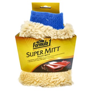 Formula 1 超細纖維洗車手套，厚實棉絨材質，洗車後如鏡面般效果, 1個