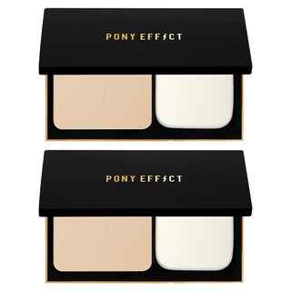 PONY EFFECT 定妝持久柔焦粉餅 10.5g, #002, 2個