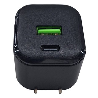 STAR 訊鋒科技 QC3.0 + PD3.0 雙孔 35W 氮化鎵快速充電頭, 黑色, 1個