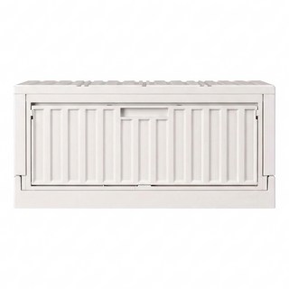 SHUTER 樹德 Livinbox 直接拿貨櫃箱 工業風貨櫃造型 側開門片設計 邊桌立櫃穿鞋椅 靈活空間收納術, 白色, 1個