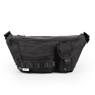 RITE 潛艇腰包 600D高係數尼龍布料 500D CORDURA, 40 x 20 x 18cm 背帶最長118cm 最短20cm, 黑色, 1個
