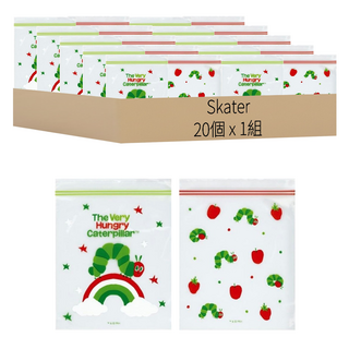 Skater 旅行分裝用夾鏈袋/密封袋/分類袋 好餓的毛毛蟲, 1組, 20個