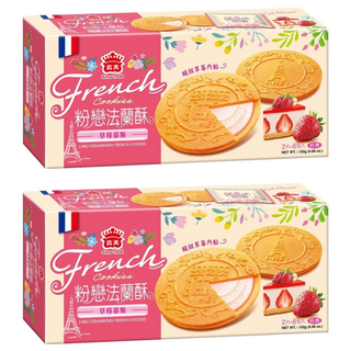 義美 法蘭酥 草莓 6入, 132g, 2盒
