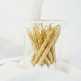 YOURCANDLE 大容量蛋糕生日蠟燭, 100個, 金屬金色