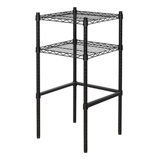 dayneeds 日需百備 輕型兩層烤漆玄關架 鐵力士架 收納層架 展示架, 黑色, 2層