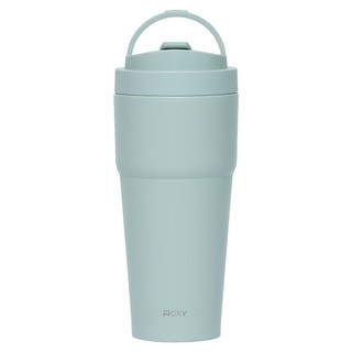 WOKY 沃廚 台灣公司貨 雙層陶瓷渾圓杯, 水淺綠, 750ml, 1個