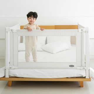 aguard 嬰兒簡易滑動床邊安全護欄, 白色