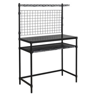 dayneeds 日需百備 輕工業風電腦工作桌 電腦桌/辦公桌/層架/鐵架 90 x 45 x 135cm, 黑色