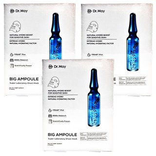 Dr.May 美博士 專業級大安瓶補水面膜 敏感肌適用 含FRSAB專利成分, 4片, 3盒