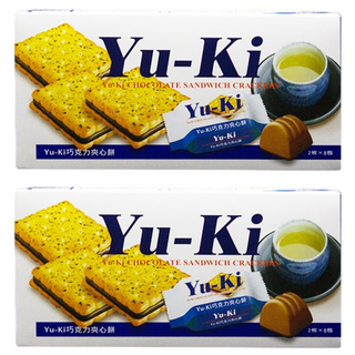 Yu-Ki 巧克力風味夾心餅, 2枚x8包, 150g, 2盒