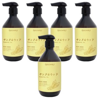 OUR FAMILY 一家人 益生菌療癒平衡沐浴 檀香精油 滋養乾燥肌膚, 500ml, 5瓶