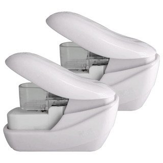 AHOYE 迷你無針釘書機, 2個, 白色