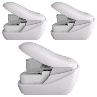 AHOYE 迷你無針釘書機, 3個, 白色