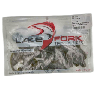 LAKE FORK 6吋 多節蜥蜴 入鹽 緩沉 Hyper Lizard 德州釣組 倒吊 軟餌 黑鱸, 咖啡色, 1包