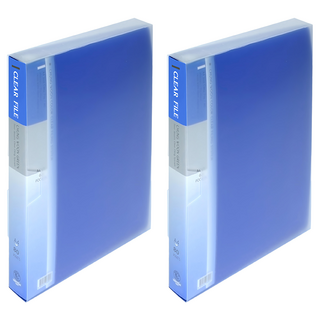 ECO CHUNGWOON PP透明資料夾 A4 80頁 藍色, 2本