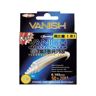 BERKLEY 貝克力 New VANISH 高比重 碳纖隱形線, 透明, 1個