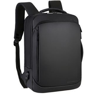 Babigongsik 中性款商務防水USB充電雙肩筆電後背包