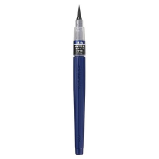 Pentel 飛龍文具 速乾 中字 墨水不易暈染 書法繪畫皆適用, 卡式毛筆 黑色, 1支