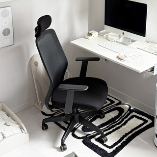 에르먼 S50 책상의자, 오닉스블랙