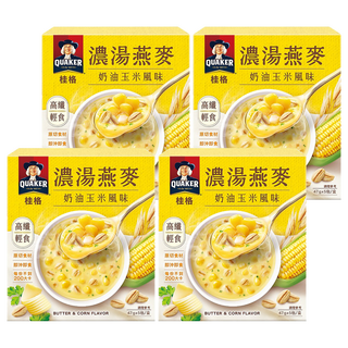 QUAKER 桂格 濃湯燕麥 奶油玉米風味 5包, 235g, 4盒