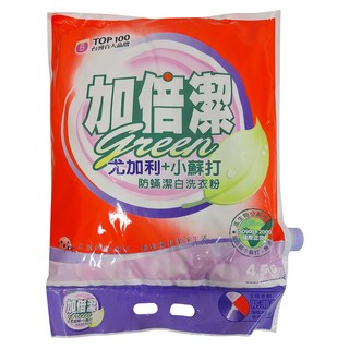加倍潔 尤加利+小蘇打防蟎潔白洗衣粉 4.5kg, 1包