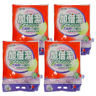加倍潔 尤加利+小蘇打防蟎潔白洗衣粉, 4.5kg, 4包