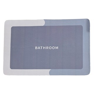 矽藻土軟地墊 Set 2 柔軟可折疊 收納方便, 60 x 40cm, 藍灰色, 1組