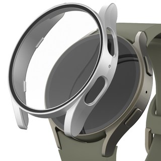 Sinjimoru 9H全覆蓋封閉式SF塗層智慧手錶保護殼, 1個, 銀色