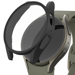 Sinjimoru 9H全覆蓋封閉式SF塗層智慧手錶保護殼, 黑色, 1個