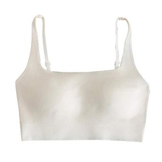 空靈氣質無痕方領小可愛，均碼，無鋼圈，襯墊不可拆，肩帶可調，寬約1CM, 白色