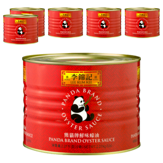 李錦記 熊貓牌鮮味蠔油, 2.27kg, 6罐