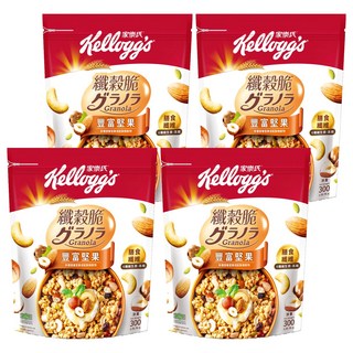 Kellogg's 家樂氏 纖穀脆 豐富堅果, 300g, 4個