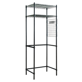 dayneeds 日需百備 輕型廚房冰箱架 鐵力士架 收納層架 展示架 層架 鐵架 含PP板 + 掛勾, 黑色