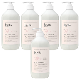 Jmella 法式漫舞香水沐浴乳 24小時持香 富含保濕成分, 1L, 5瓶