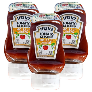 HEINZ 亨氏 低鈉鹽蕃茄醬, 397g, 3瓶