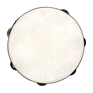 鈴鼓 8吋 木框, 原木色 + 米色, 1個