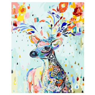 ArtLife 藝術生活 數字油畫DIY 66202 50 x 40cm, 彩繪小鹿 彩虹色, 1個