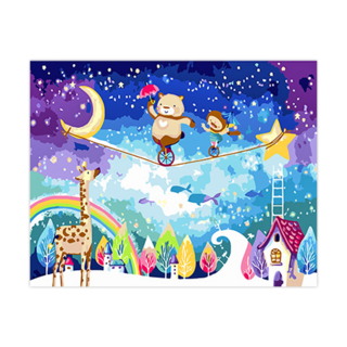 ArtLife 藝術生活 數字油畫DIY DT005 50 x 40cm, 星空動物園, 1組