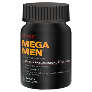 GNC 健安喜 MEGA MEN 男性綜合維生素食品錠 60顆/罐，補充男性每日所需營養, 1罐
