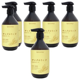 OUR FAMILY 一家人 益生菌療癒平衡沐浴 檀香精油 滋養乾燥肌膚, 500ml, 6瓶