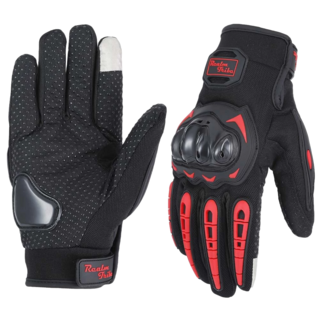 摩托車手套 RT-A1 XL 紅色 - 觸控螢幕 防滑耐磨 關節防護